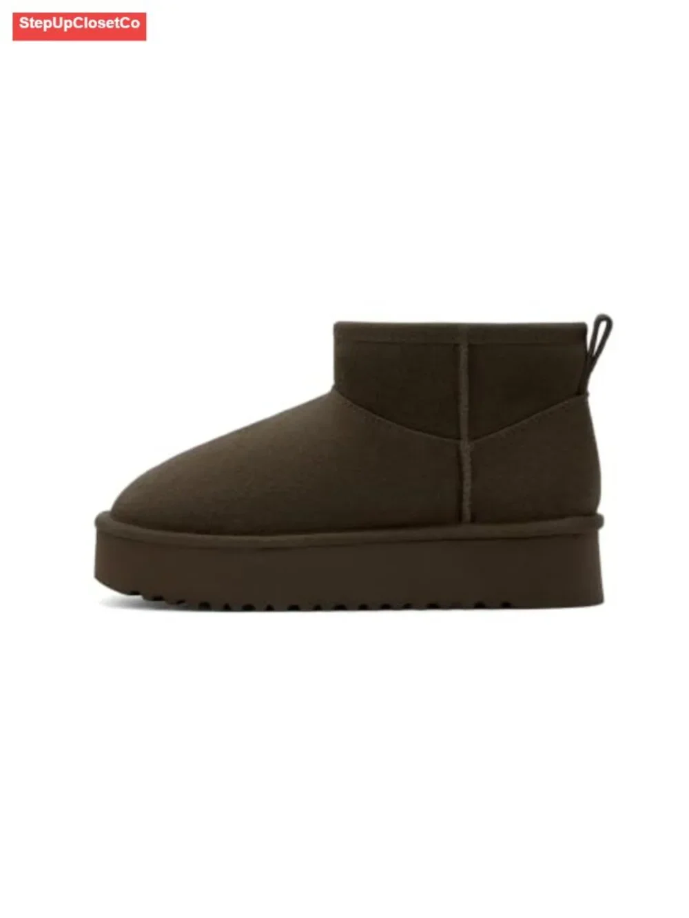 Genuine Suede Fur Trim Winter Snow Boots for Women Faux Fur Lining EVA Outsole